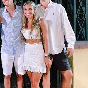 Lovers + friends eyelet set